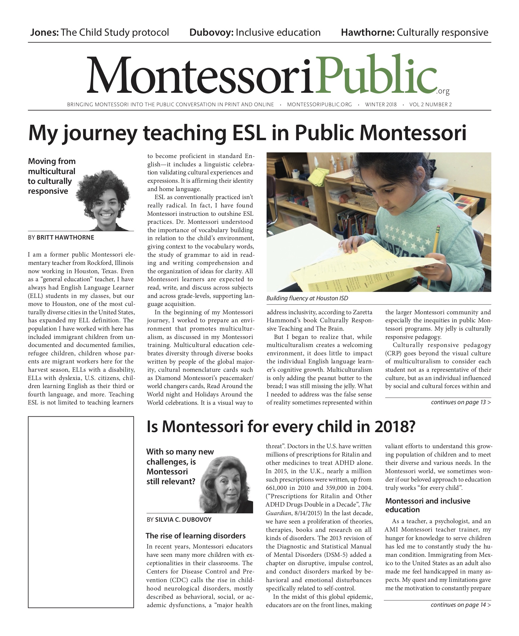 MontessoriPublic—Print Edition Volume 2 #2: SPED and ELL