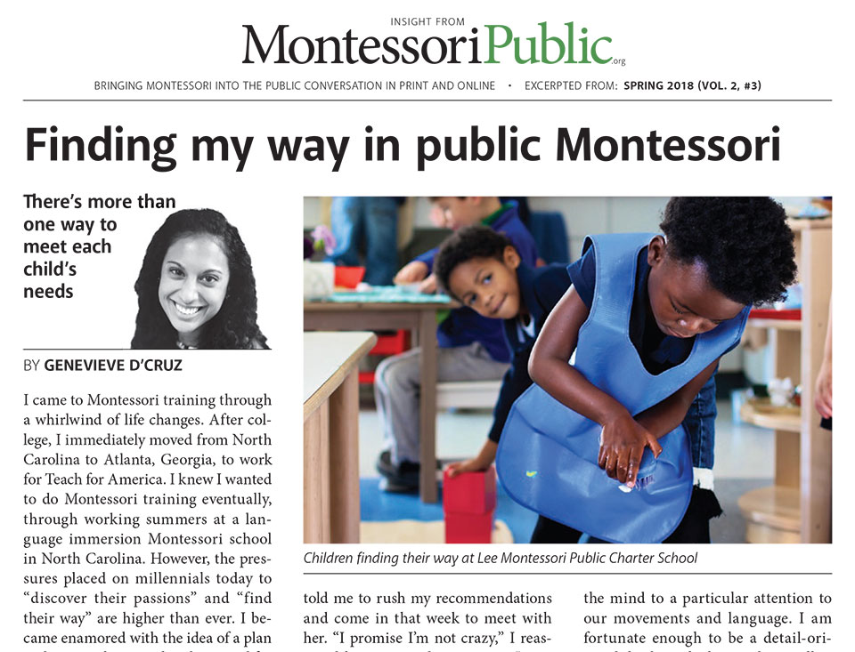 MontessoriPublic—Print Edition <br>Volume 2 Number 3: Teacher Training
